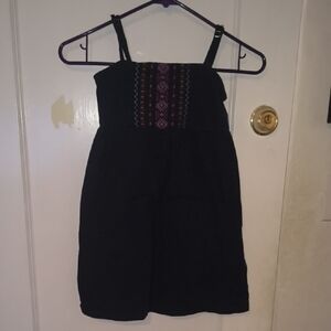 Roxy | Black Casual Kids Dress with Pink Accents